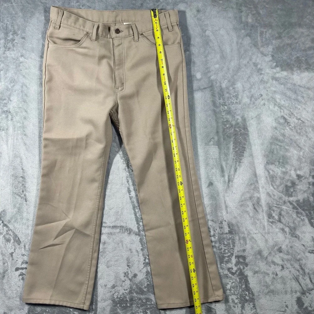 Levis Vintage Black Gold Tab Dacron Polyester Khaki  Mens‎ Pants 36(35)x30 USA